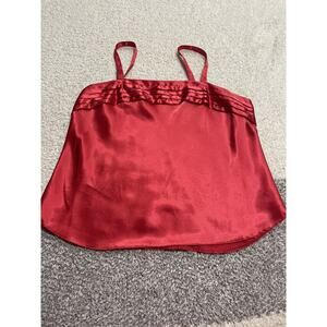 Vintage Lucie Ann II Red Satin Cami Intimate Top Size 36 VTG